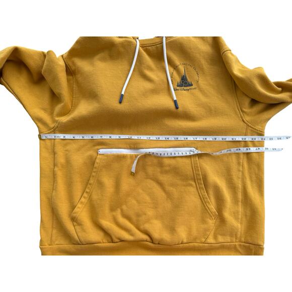 Disney World 50th Anniversary Hoodie Men’s L Unisex Yellow Mickey Castle 2021 - Picture 6 of 10